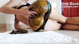 Nice blonde girl getting a little bit dirty