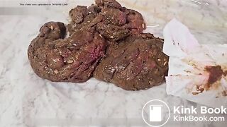 big nasty shit load plops out of phat pawg ass