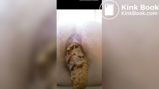 Hairy Big Ass. Big Poop Close Up