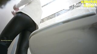 Young woman quick poop