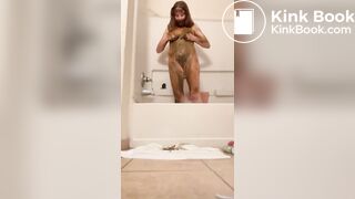 Shit smearing Young girl