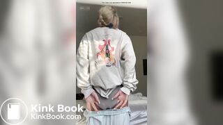 Grey Panty Poop Under Joggers
