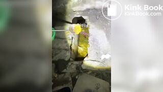 SCAT SLAVE eat public toilet shit - ... - puke