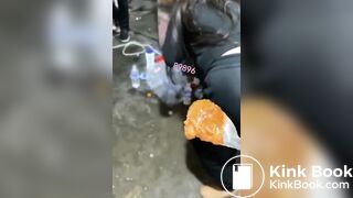 SCAT SLAVE eat public toilet shit - ... - puke