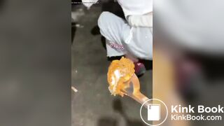 SCAT SLAVE eat public toilet shit - ... - puke