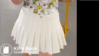 Messing her diaper and changed by her daddy,,