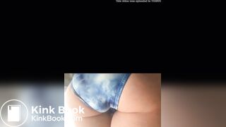 Blue bikini shitting