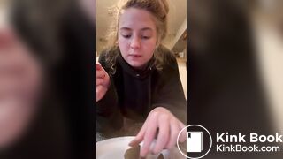 bored girl chews shit stg.1