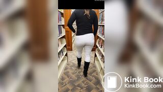 Girl has diarrhea in the library