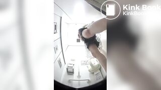 Peeing from a low angle