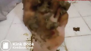 Chubby girl shitting in the bathroom