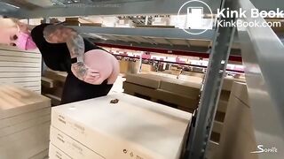 Warehouse fun with tattooed babe