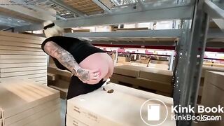 Warehouse fun with tattooed babe