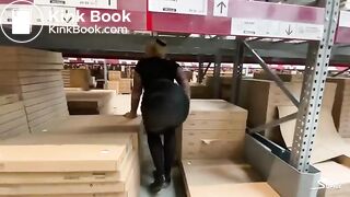 Warehouse fun with tattooed babe