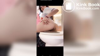 Sexy teen takes a shit