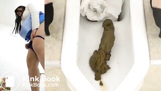 Girl pooping - video 684