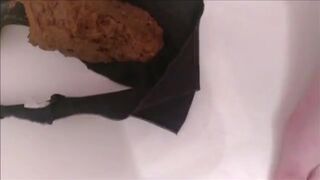 Black undies poo..