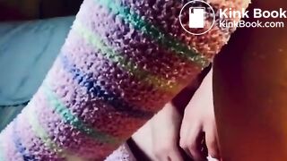 Hot girl poops in her diaper