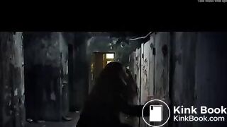 Asian girl has diarrhea on dirty public toilet