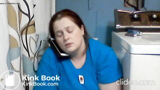 Pooping while talking on the phone