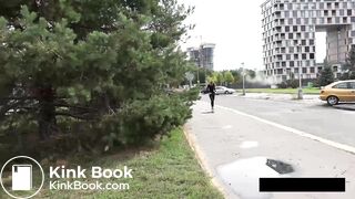 Hot redhead accidental poop while peeing