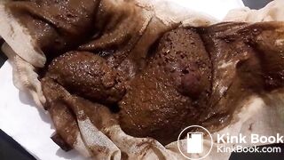 Blonde woman destroying panties