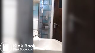 Girl diarrhea in sink