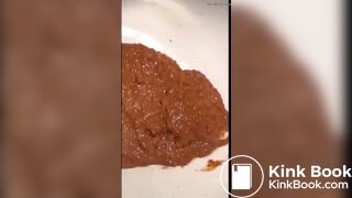 Girl diarrhea in sink