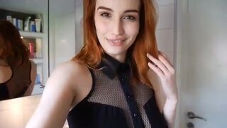 Gorgeous Redhead Poops In Toilet