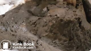 Huge white panty poop under skirt