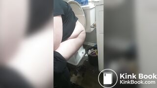 Ssbbw toilet poop