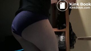 Handcuffed girl desperately poops herself