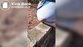 Wife shits her shorts in park