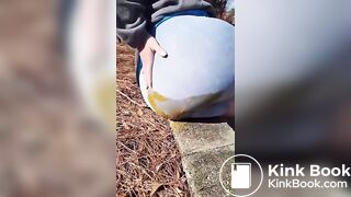 Wife shits her shorts in park