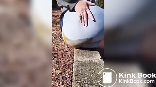 Wife shits her shorts in park