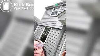 Public scat painting pumpkin