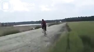 Russian girl outdoor pee and poo..