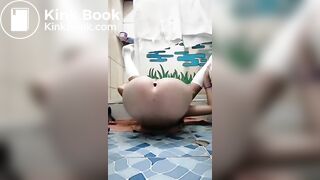 Pooping in weird positions