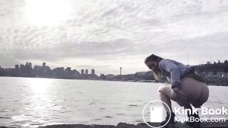 Chick Takes Wet Shit At The Bay