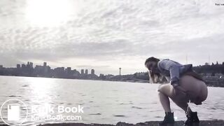 Chick Takes Wet Shit At The Bay