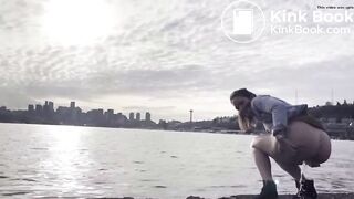 Chick Takes Wet Shit At The Bay
