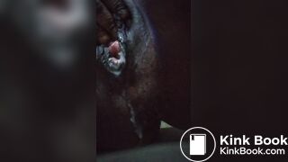 Up close creamy pussy & scat morsels