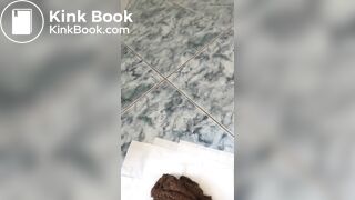 Dirty teen slut shitting