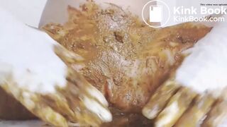 Blonde piss, shit and masturbing