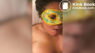 My Devoted and Hungry Ebony Slave Feasts on Fresh Shit!