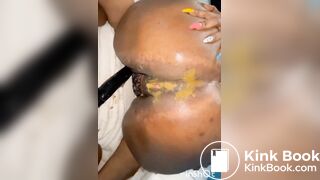 Ebony queen shitty sex,fart and gape .