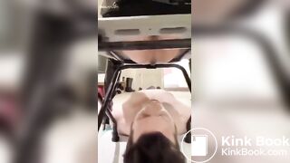 Chines woman feeding him shit