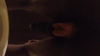 Guy takes a shit after waking up from a nap