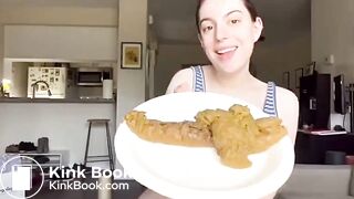 naughty gf feeds you her edible looking sloppy shit