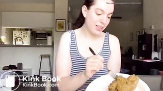 naughty gf feeds you her edible looking sloppy shit